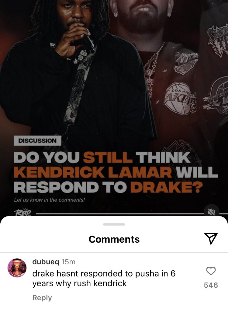 i feel like the people saying ‘dRaKe hASnT ReSpoNdeD to PuSHa’ are just a bit simple pusha t dropped 2 diss tracks and drake admitted that he lost that battle. that was the end of the beef after multiple rounds this is round 1, kendrick needs to and will reply😭