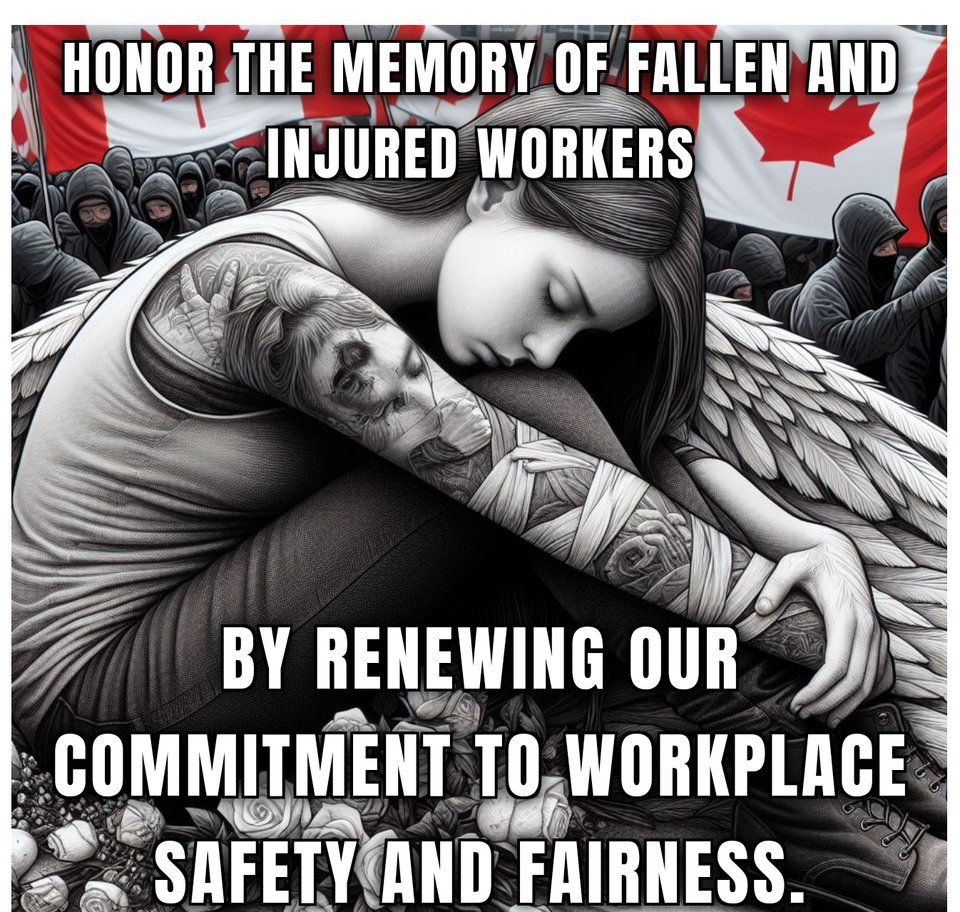 Honor the memory of fallen and #injuredworkers by renewing our commitment to workplace safety and fairness. Let's strive for a future where every worker returns home safely at the end of the day. #pwd #wsib #wcb #workerscompisaright