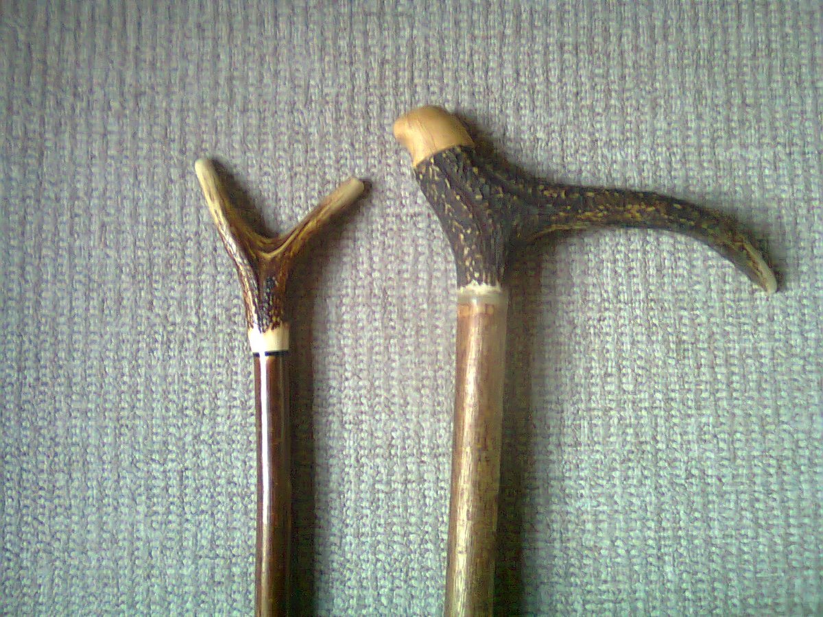Keep getting asked if I still make hiking/walking sticks, picture shows the last two I made a while back. May well start doing them again if enough interest. #hiking #fellwalking