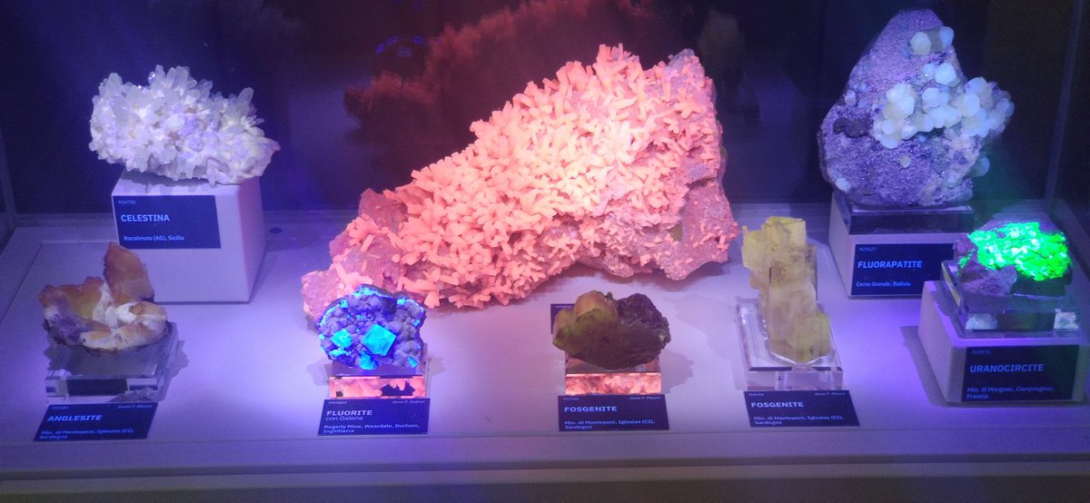Fluorescent minerals.

#chemtwitter #Science #minerals #fluorescentfriday #luminescence #uv