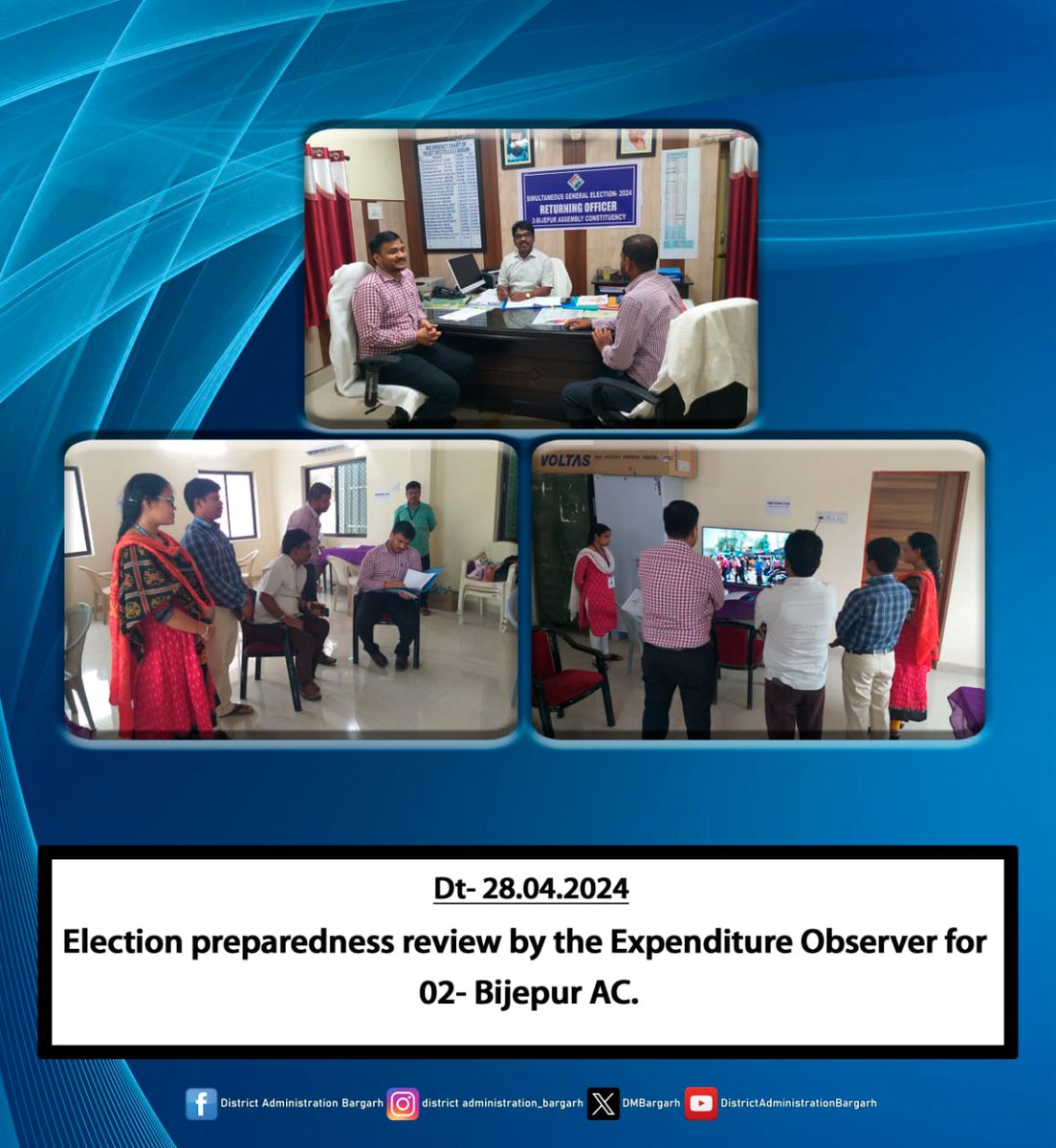 Election preparedness review by the Expenditure Observer for 02- BIJEPUR AC @OdishaCeo @IPR_Odisha