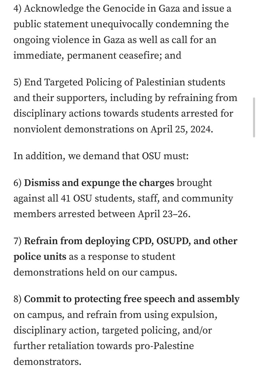 Graduate and Professional Students at @OhioState have released an open letter to our university administration. See our demands (which echo those from @SJPOSU) below. #OhioState medium.com/@osugradstuden…