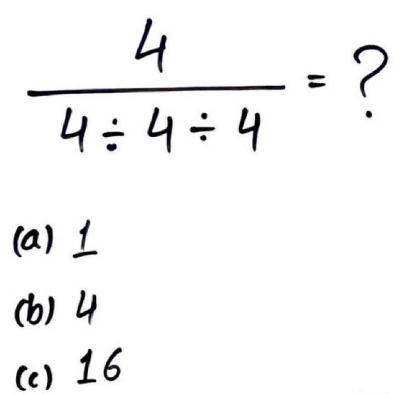Harward matematik bölümünde en çok yanlış cevap verilen soru olmuş. Sizce doğru cevap hangisi?