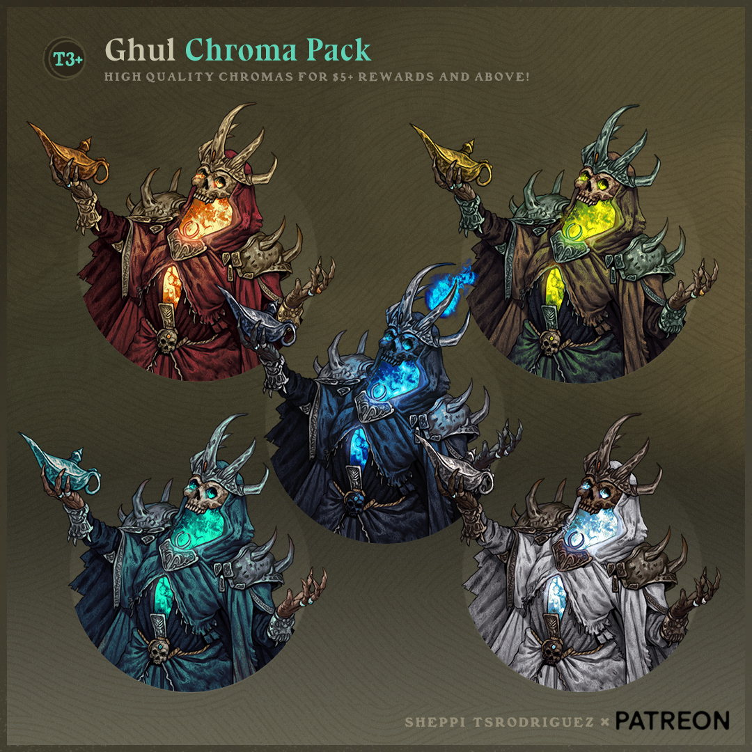 Ghul Chroma Pack - One of my favs so far #IsometricArt #Monster #Tabletop #Tabletopgames #DnD #dungeonsanddragons #Pathfinder2e #PF2e #Pathfinder