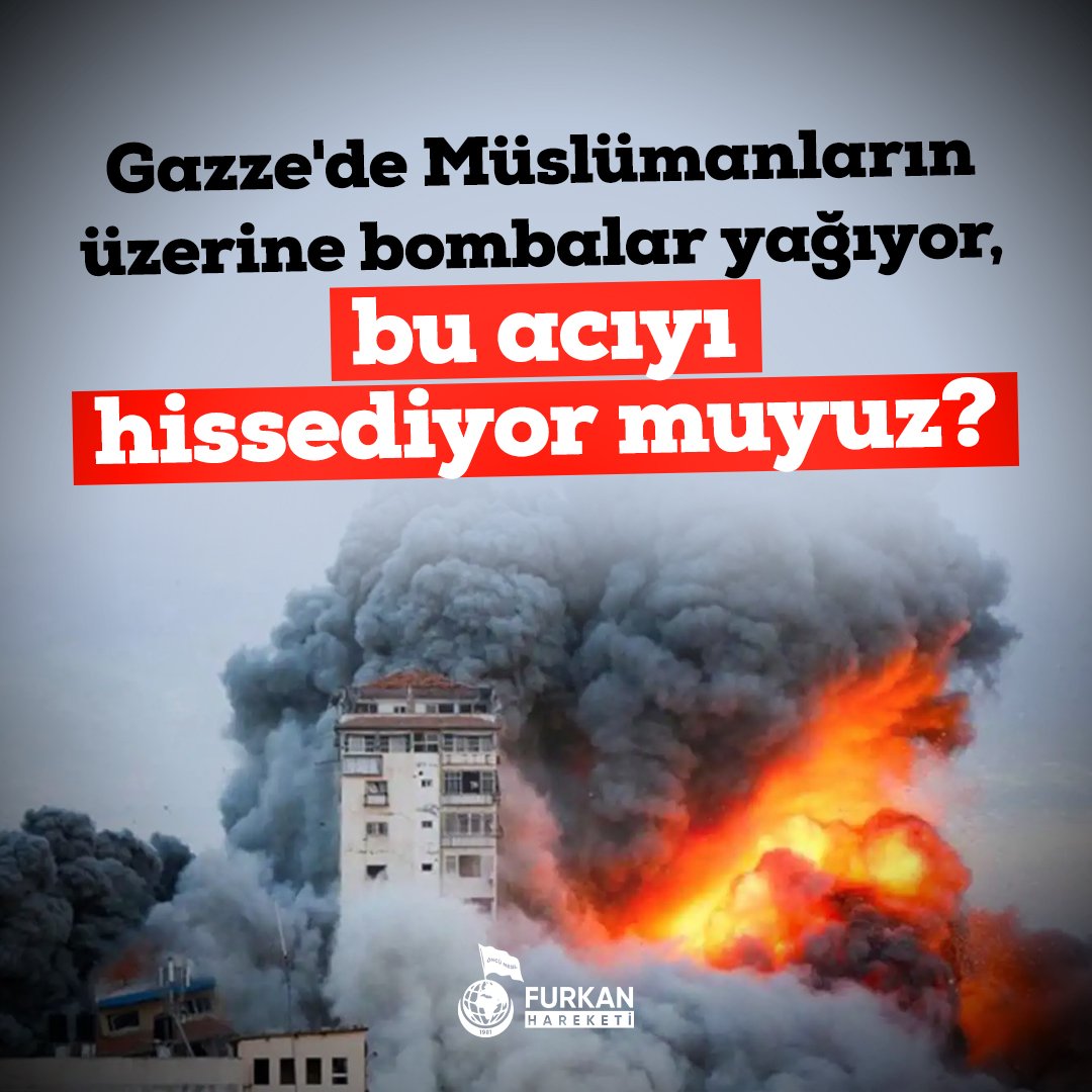 Gazze'de Müslümanların üzerine bombalar yağıyor, bu acıyı hissediyor muyuz? Gazzede SoykırımıDurdurun