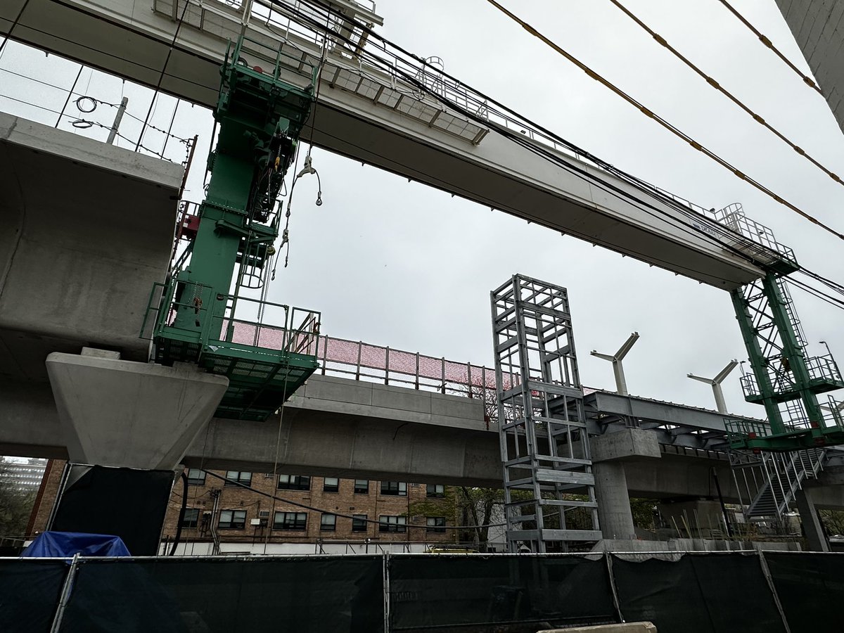 Two sets of tracks in the air at Hollywood