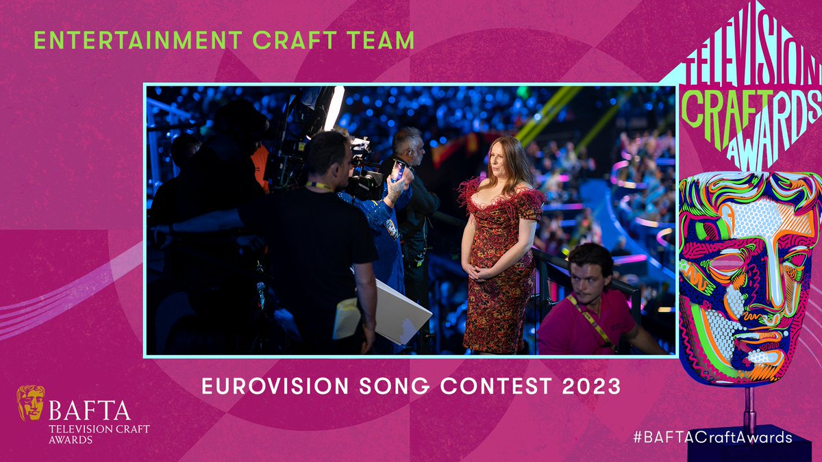 Congratulations to Julio Himede, Tim Routledge, Kojo Samuel, Michael Sharp and Dan Shipton who pick up the Entertainment Craft Team BAFTA for their work on the Eurovision Song Contest 2023 🎤 #BAFTACraftAwards Sponsored by @HotcamTV