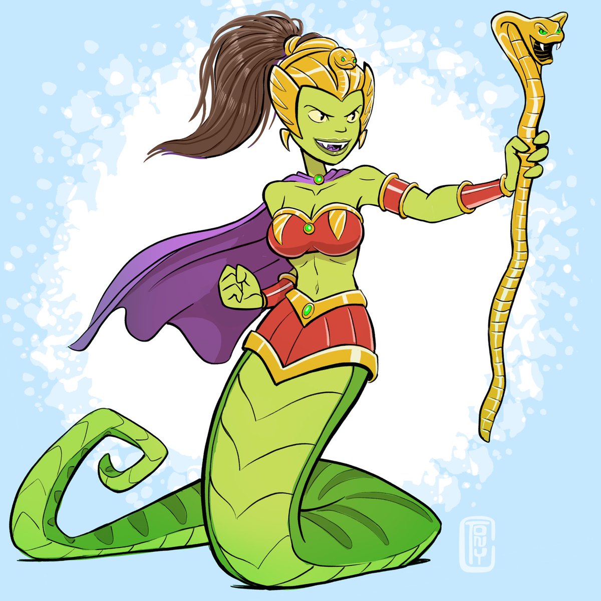 Happy Masters of the Universe Day! I believe Lady Slither is the only MotU character I have ever drawn #motu #motuday #mastersoftheuniverse #mastersoftheuniverseday #happymastersoftheuniverseday #ladyslither #characterdesign