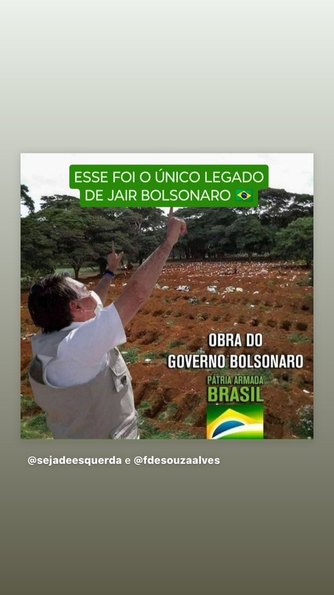 BOLSONARO GENOCIDA !!! #BolsonaroGenocida BOLSONARISMO MATA !!! #BolsonarismoMata 
BOLSONARO E ALIADOS NA CADEIA !!! #BolsonaroEAliadosNaCadeia ✊🏾👊🏾🚩🇧🇷🇵🇸