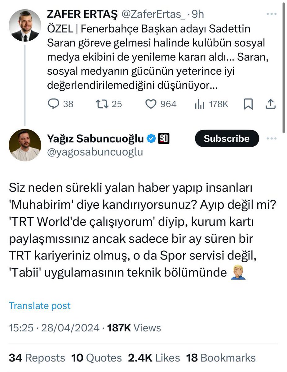 Bizim şizofren lahmacuncu zafere yağız da el atmış. Bu adam ruh hastası ve buna etkileşim veren eşşekler var 😂