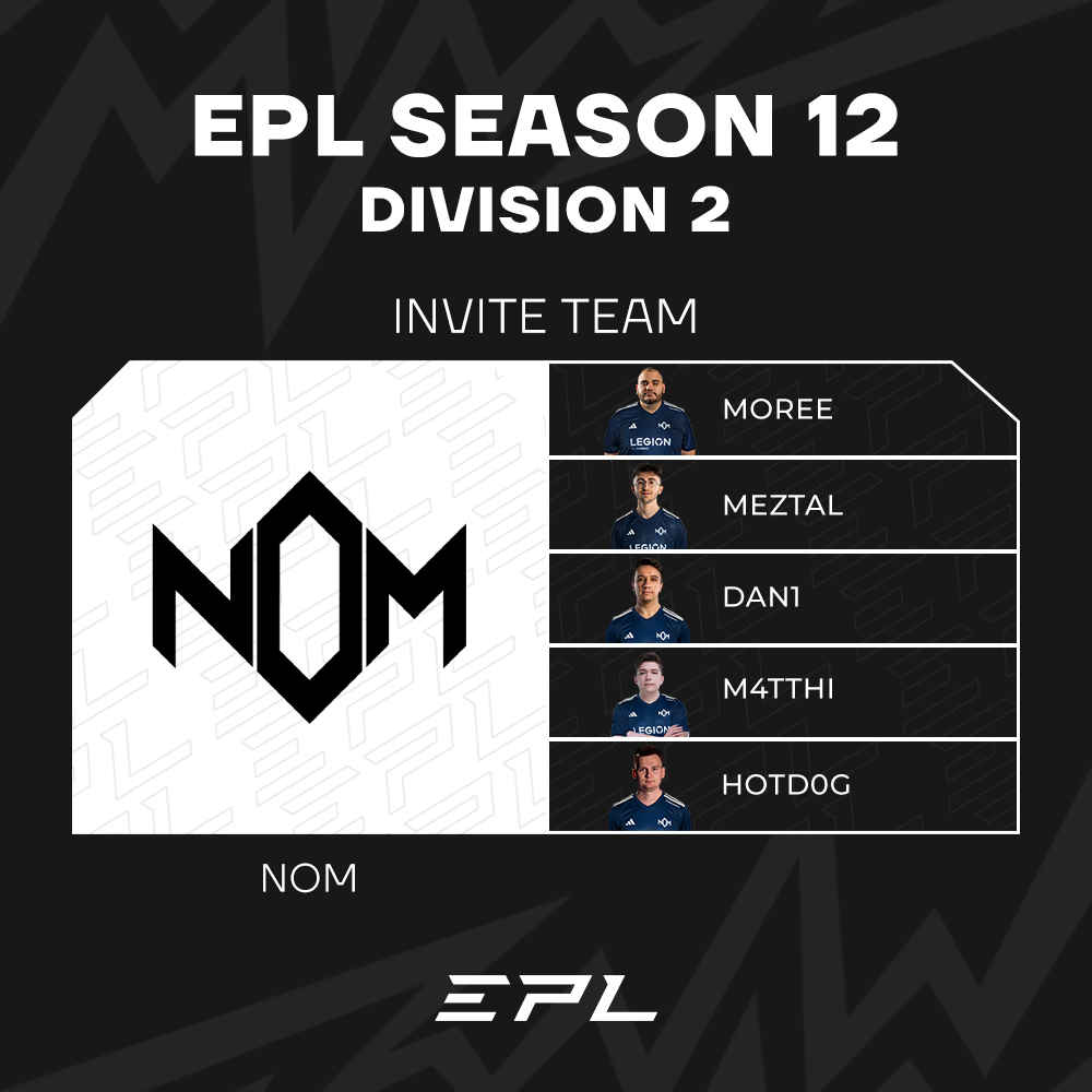 👀 Who is this we have here? Team @NOM_Esports is flying into EPL Season 12 - Division 2! ✌️