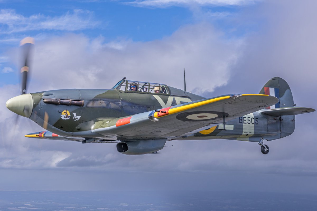 ‘Hawker Hurricane Week’ With a few close friends we went one better in 2023, and this time I was able to be fly alongside my friend Mike from MB Aviation Photography as his wingman as he took a flight in ‘Pegs’ with Hurricane Heritage’s Mike Collett…⁦@HurricaneR4118⁩