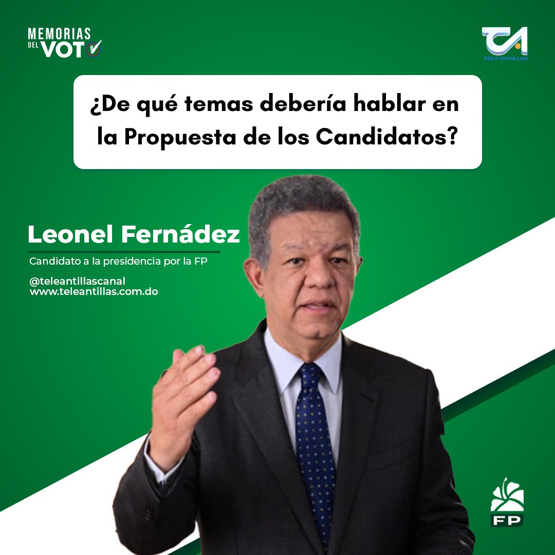 El candidato presidencial por la FP, Leonel Fernández, presenta oficialmente sus propuestas de gobierno pero ¿De que temas debería hablar en su propuesta. Déjanos saber en los comentarios. #LaPropuesta #GrupoCorripio