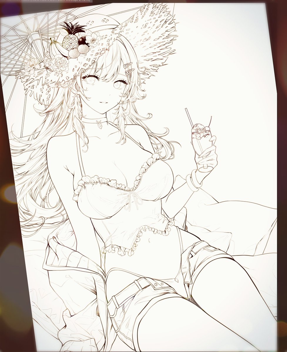 Summer is coming~ 🌞⛱️ 🍹🍸

#KFPicasso #WIP #CLIPSTUDIOPAINT #takanashikiara #hololive #VTuberオーディション #VGen