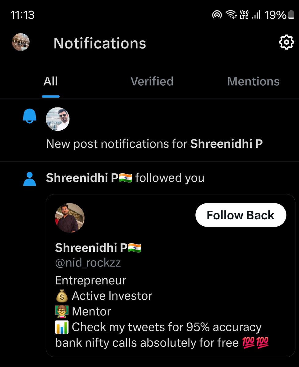 Started following @nid_rockz and got followed by another shreenidhi who looks like a twin... :-P