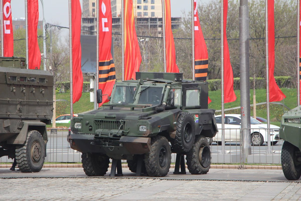 Photographs of foreign wheeled armored vehicles on display on Poklonnaya Hill in Moscow, captured by the Ukrainian Armed Forces.

The exhibition included:
- American HMMWV and M1124 MaxxPro,
— British Husky TSV and Mastiff PPV,
- Australian Bushmaster, Turkish Kirpi,
— South…