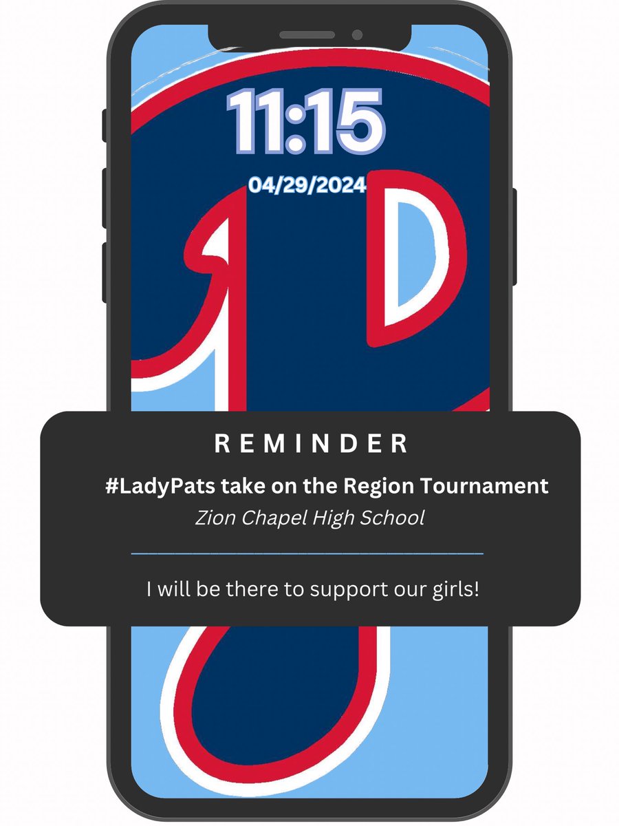 🥎 AHSAA Area Tournament 🥎 Pike Liberal Arts will participate in the AHSAA Class 2A - Area 4 Softball Tournament which is hosted by Zion Chapel. The #LadyPats open tournament play against Luverne at 11:15 am tomorrow morning. Make plans to come support the #LadyPats! #GoPike