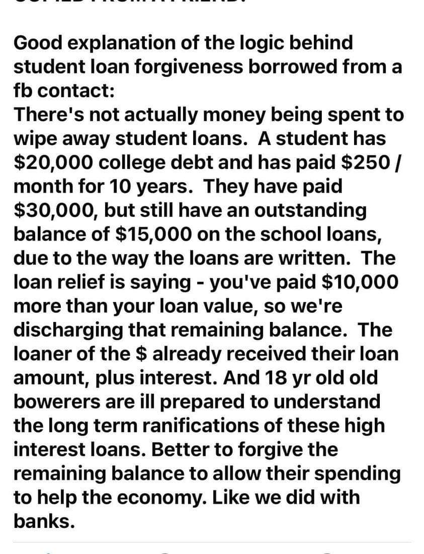 Here's what student loan forgiveness means.