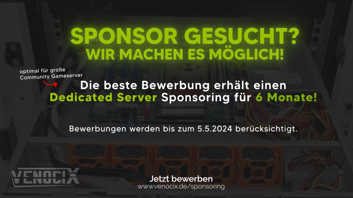 🚀Gewinne 6 Monate kostenloses #Sponsoring für einen #Ryzen #Dedicated Server!

discord.gg/vh9BnjRUmZ

Bewirb dich jetzt mit deinem Projekt! Plus Verlosung 5x Rootserver #3 unter allen Teilnehmenden.

Mach mit und lass dein Projekt durchstarten! 💻✨
Weitere Infos auf unserem