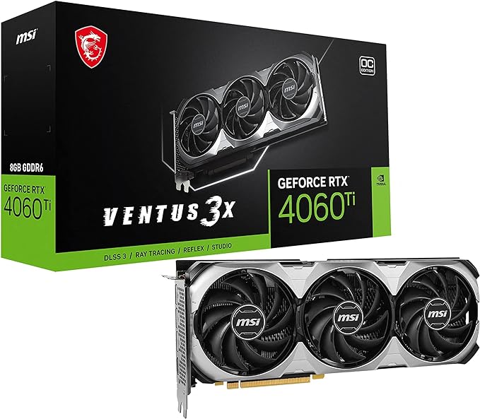 🔥 MSI GeForce RTX 4060 Ti Ventus 3X 8G OC Tarjeta gráfica -NVIDIA RTX 4060 Ti, 8 GB de memoria GDDR6, 18Gbps, PCIe 4.0, DLSS3

❌ Antes: 479,90€
🔥 PRECIO OFERTA: 379€🔥
🔰 Enlace: amzn.to/4aWoHWo