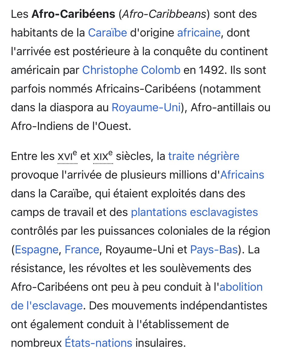C’est là où vous vous trompez, les antillais sont « AFRO-CARIBÉEN » qui signifie africain déporté dans la caraïbe.
