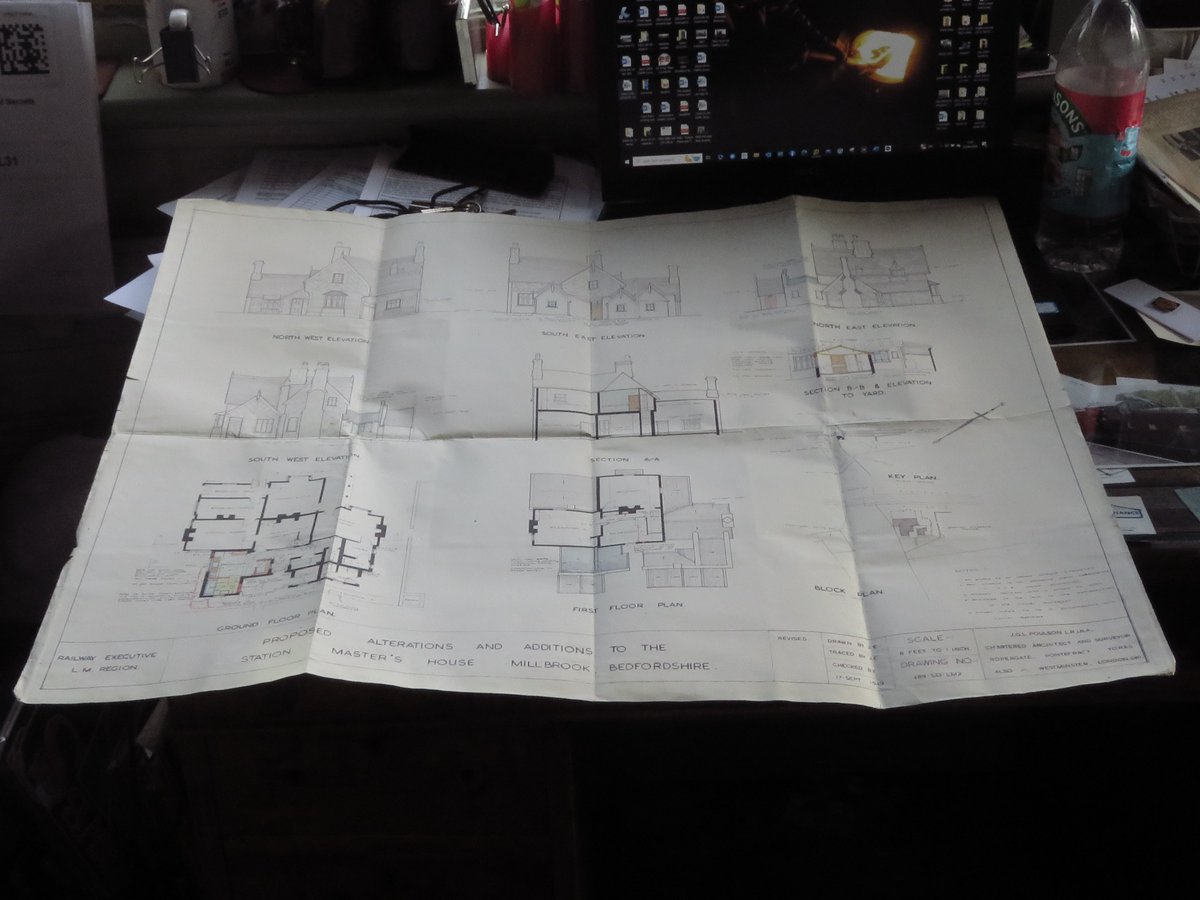 Check out Millbrook (Beds) station house 1949 modernisation Architect plan Poulson ebay.co.uk/itm/1864195563… #eBay via @eBay_UK