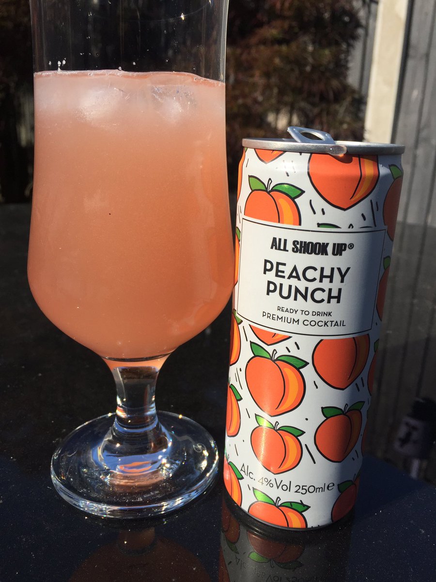 Well fence panels painted and admiring my work with something new for me a 4% white rum & fruit cocktail by @allshookupdrink refreshing and juicy #Cocktails 🍹