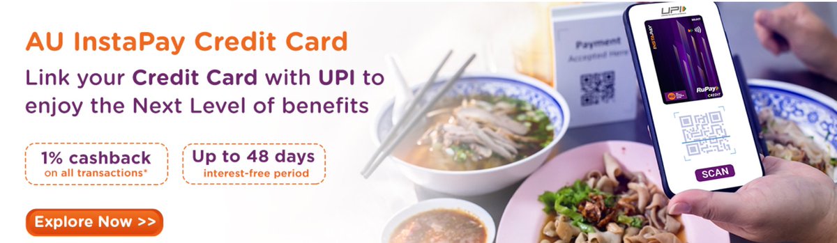 AU Bank InstaPay is quite an under-rated RuPay credit card.

LTF and offers 1% cashback on UPI spends like grocery, supermarkets and departmental stores. Good for up to 10K spends in a statement cycle.