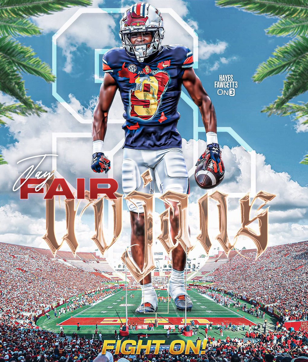 BREAKING: Former Auburn WR Jay Fair has Committed to USC, he tells @on3sports The 5’11 186 WR was a 2 year starter for the Tigers Was 2nd on the team in yards & receptions, & averaged 11 yards per catch in 2023 Will have 2 years of eligibility remaining