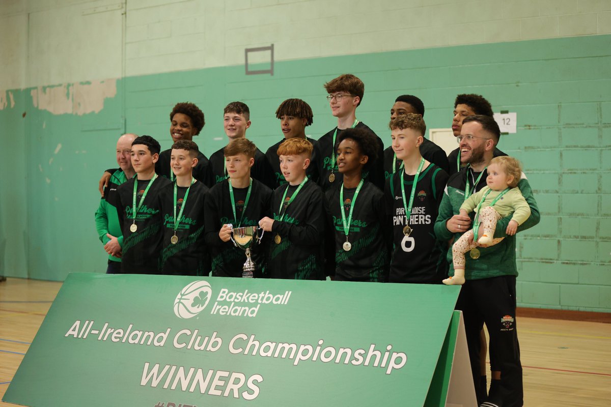 Your All-Ireland Championships U16 Boys Winners 🏆 🅿️ Oblate BC 1️⃣ Portlaoise Panthers 2️⃣ Ballincollig #AICC | #Ireland | #Basketball