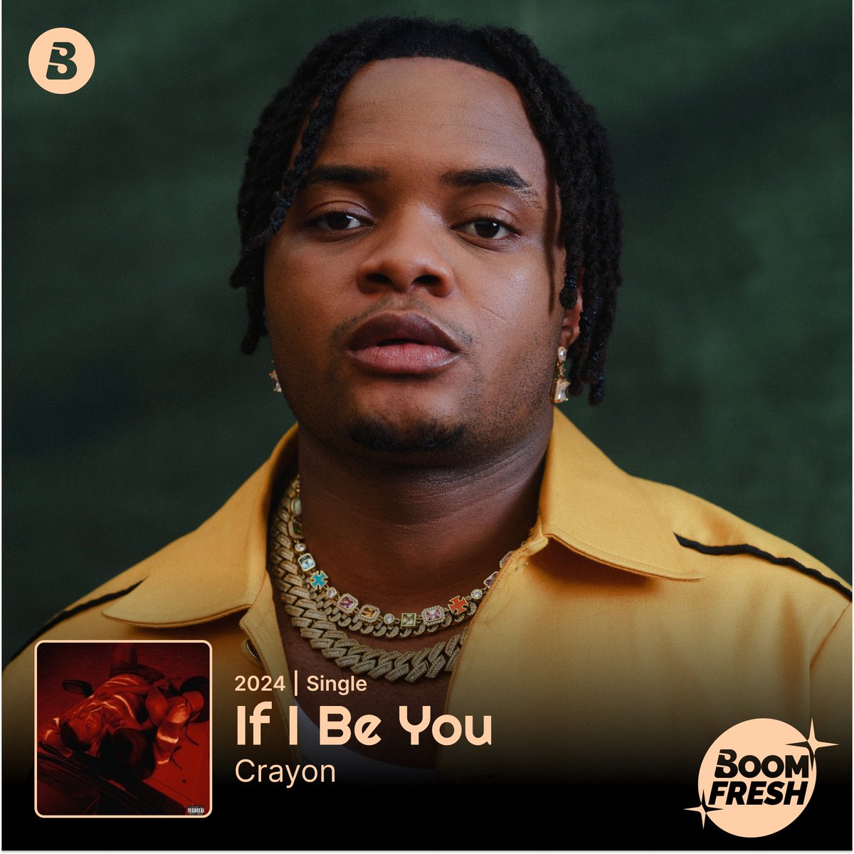 CRAY WAY @crayonthis drops another solid tune with #IfIBeYou and it's been on repeat! 🔁🔥 

Keep jamming to this song on Boomplay! ➡️ boom.lnk.to/CrayonIfIBeYou

#BoomFresh #HomeOfMusic