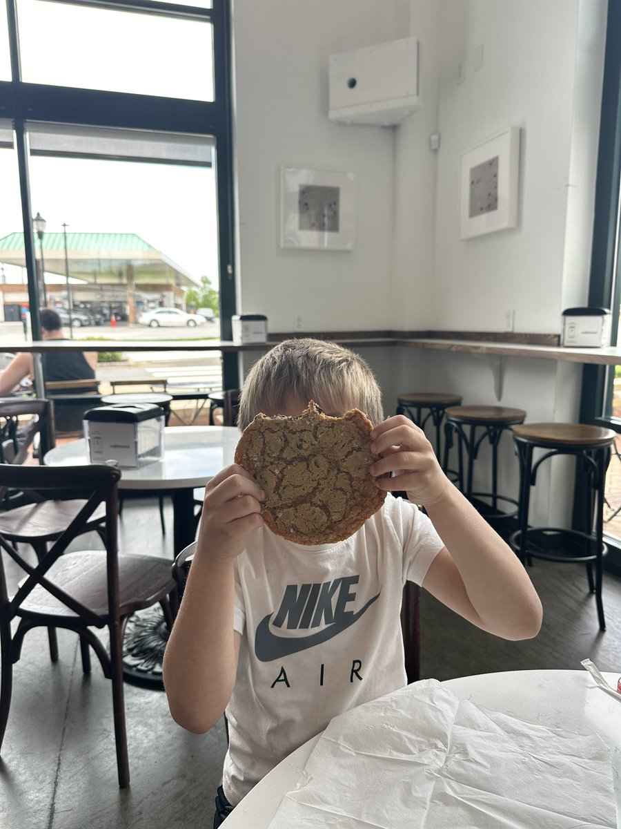 Crazy running yesterday…… cookie the size of his head today.  #balance #GoDeacs 🎩