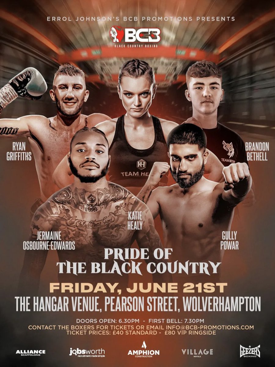 WHAT A STACKED CARD 🔥 @BCB_Boxing's Pride of the Black Country will be a night not to be missed! I'll be bringing you build up with the boxers on @1018wcrfm's Wolverhampton Sport in the weeks before the big night! 🥊 ⚫️⚪️🔴