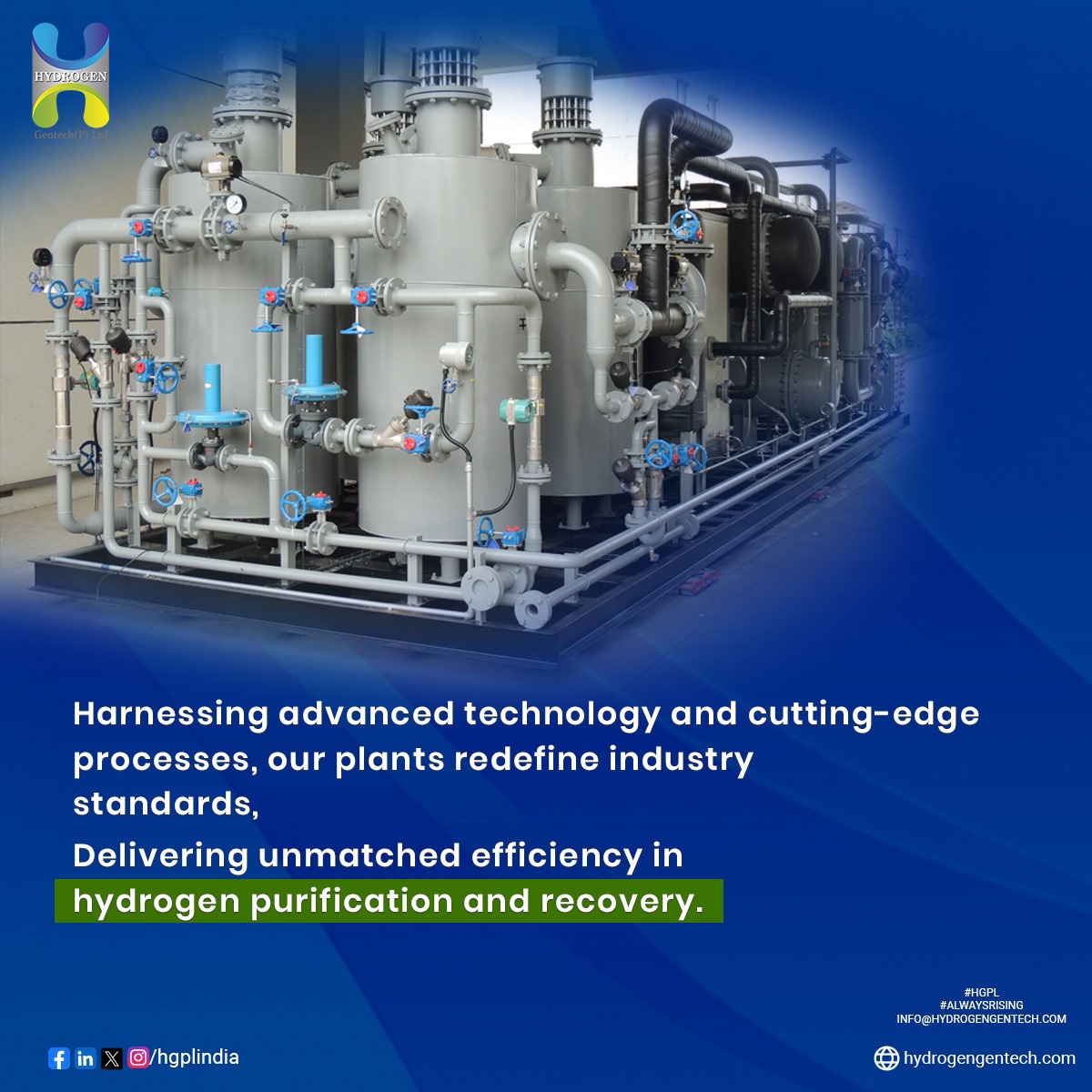 🌟 Harnessing advanced technology and cutting-edge processes, our plants redefine industry standards, delivering unmatched efficiency in hydrogen purification and recovery. 💡 Maximum hydrogen yield and minimal energy consumption, paving the way for a sustainable future.