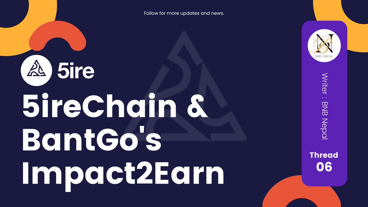 Thread #6
🌱 Revolutionizing recycling with blockchain! @5ireChain collaborates with BantGo's Impact2Earn initiative, aiming to make a significant impact on environmental sustainability.

For more information, check out #BinanceSquare Link:
binance.com/en/square/post…