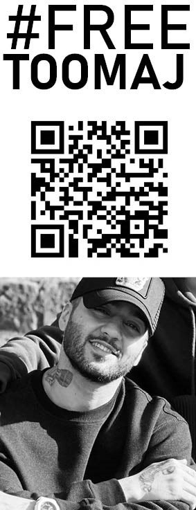 Der iranische Rapper #ToomajSalehi wurde zum Tode verurteilt.
Bitte teilt den QR-Code an alle, die ihr kennt! Macht aufmerksam auf Toomaj und die politischen Gefangenen im Iran!
#FreeToomaj
#FreePoliticalPrisonersInIran