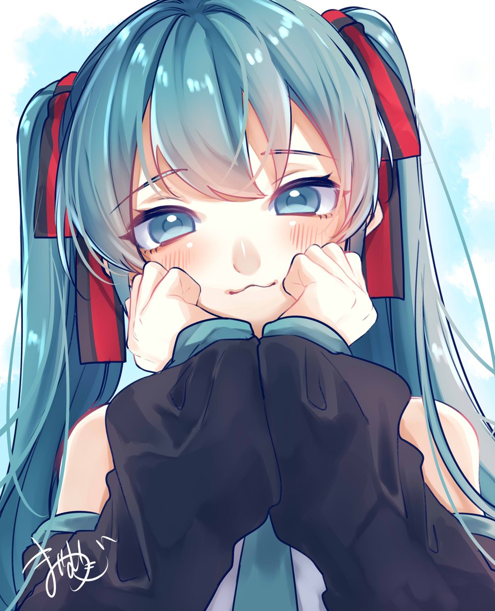 可愛い顔して寝てますねますたー #初音ミク #VOCALOID