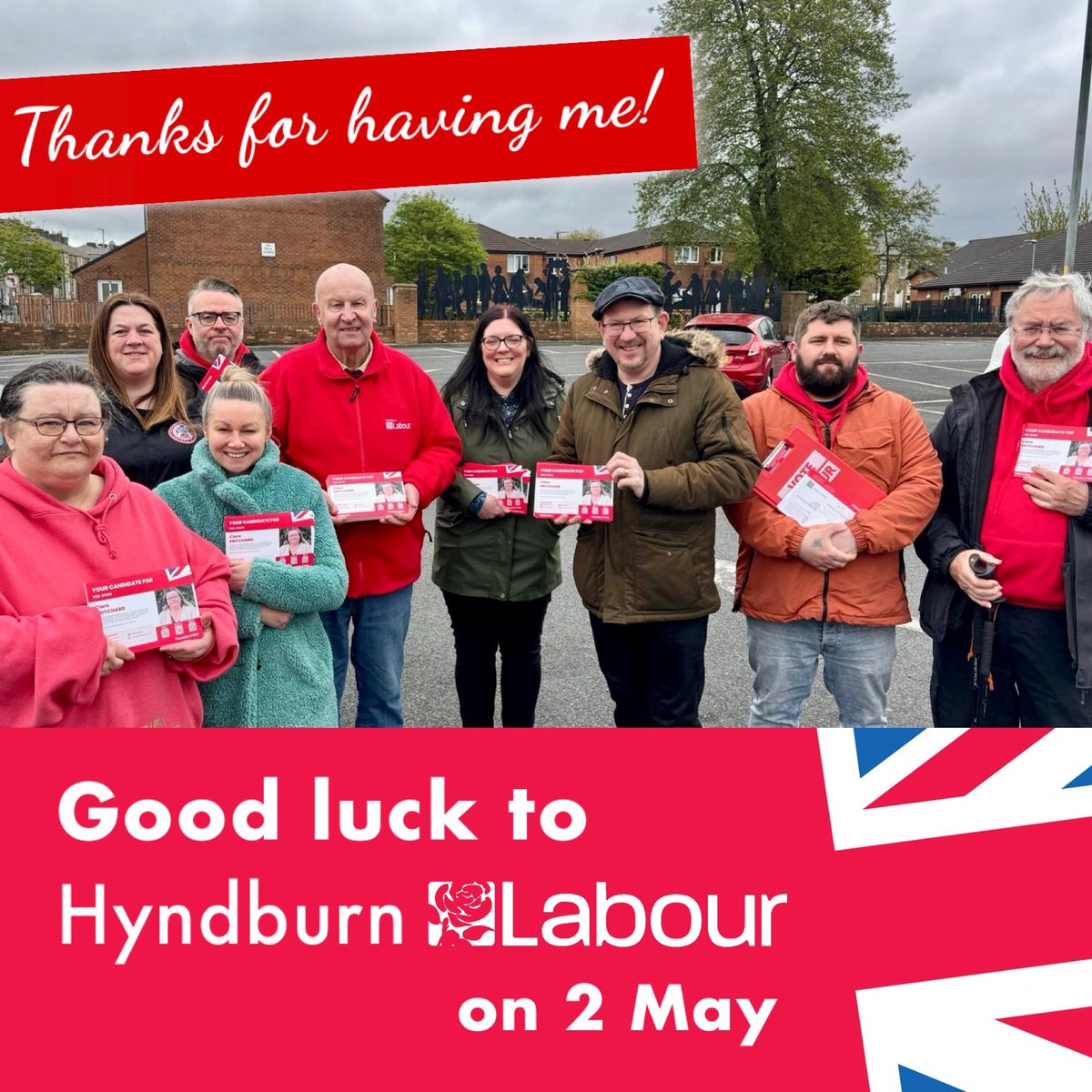 🗳️ A massive thank you to the fab team at @Hyndburn_Labour for being so welcoming. I’ve been twinned with them for a number of local election sessions. It’s a council we can win back on 2nd May as a springboard to a General Election win. Good luck on Thursday! #VoteLabour 🌹