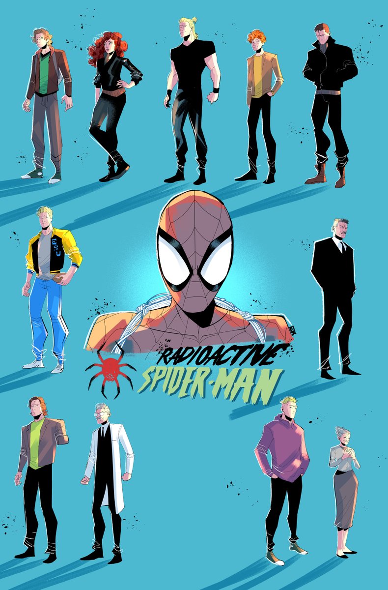 Radioactive #SpiderMan cast. Can you guess who is who?