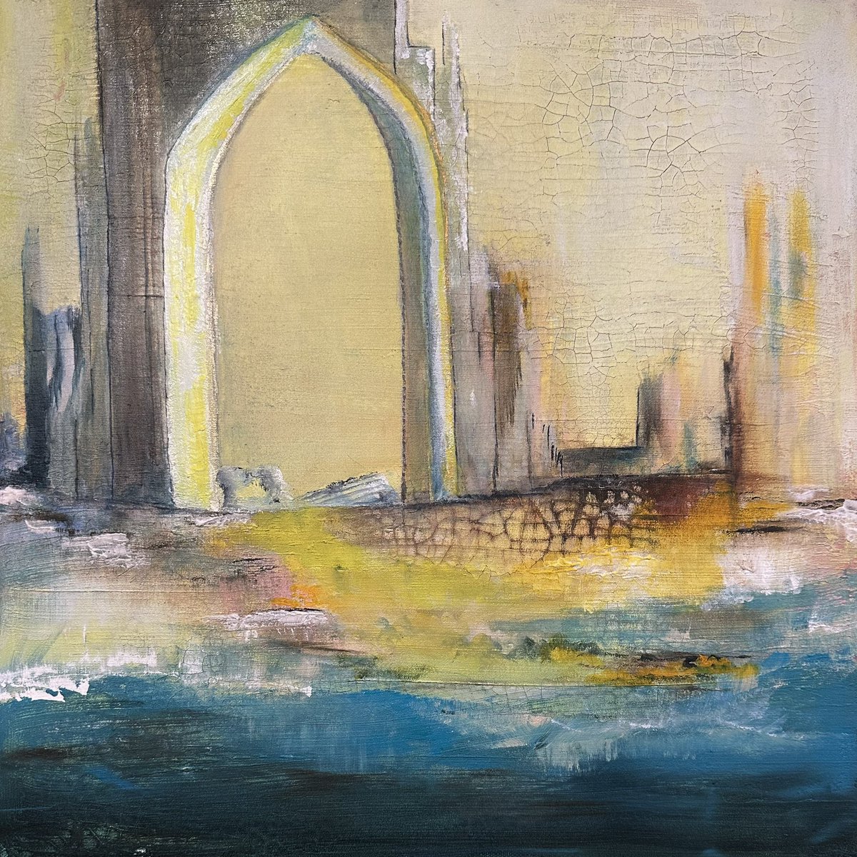 Abbaye St. Improbable. Acrylic on canvas.