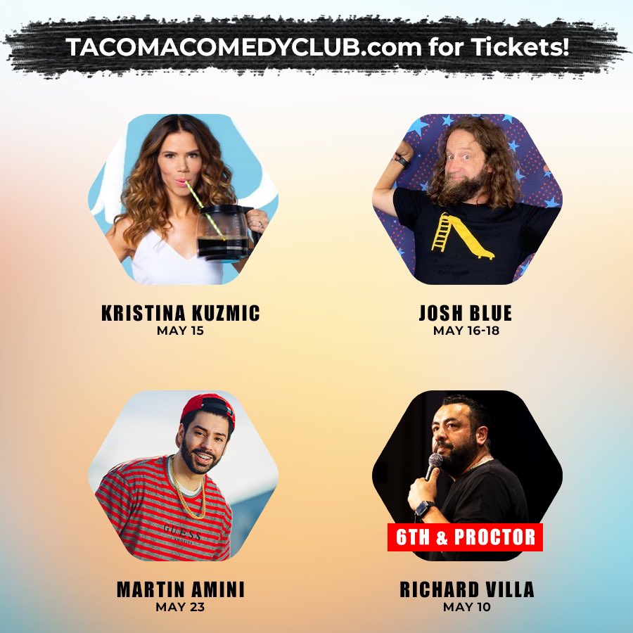 Are you ready Tacoma?? These comedians are gearing up to take the stage and crack you up! Which show are you most excited for?