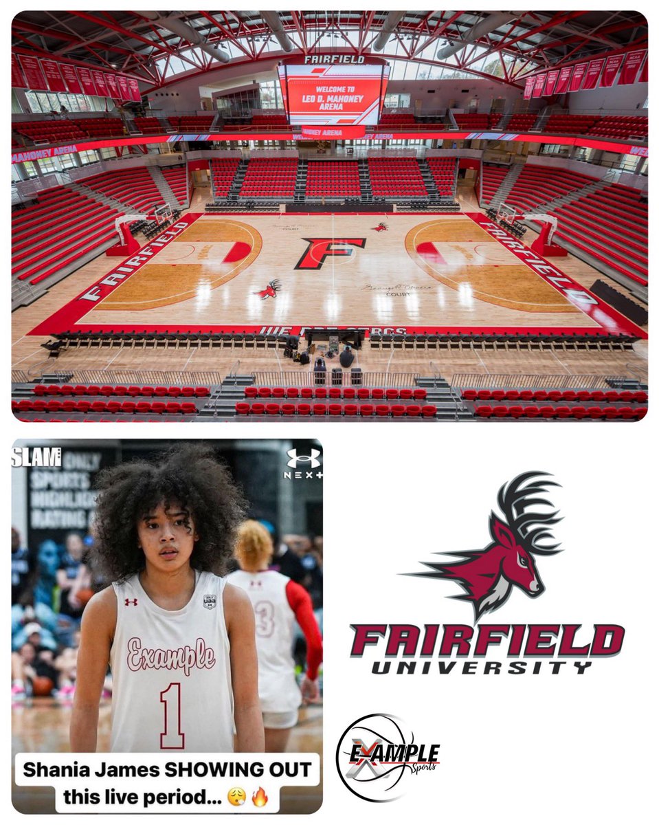Congratulations to 2026 PG Shania James on receiving a Scholarship Offer from Fairfield University. #ExampleStrong #JustWork