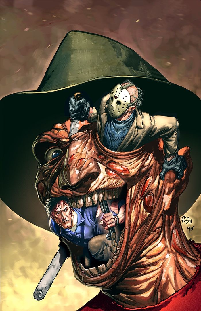 ImmortalisDB's tweet photo. Freddy vs Jason vs Ash.

Groovy B8tchs!

#Horrorfam #Comics https://t.co/6FTFObWvFo