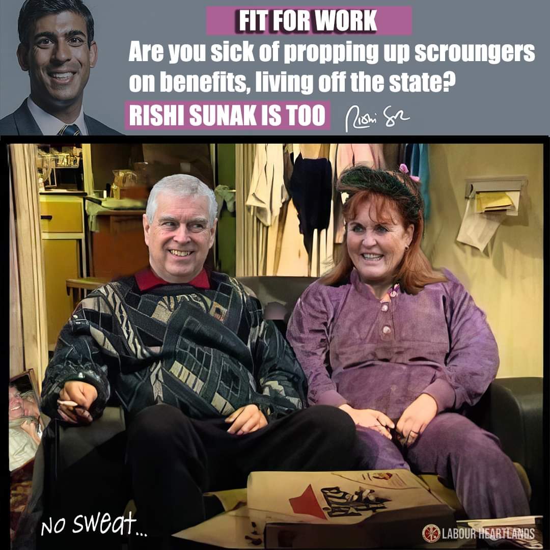 Nice to see @RishiSunak 'fit for work program' hitting scroungers on state benefits...
