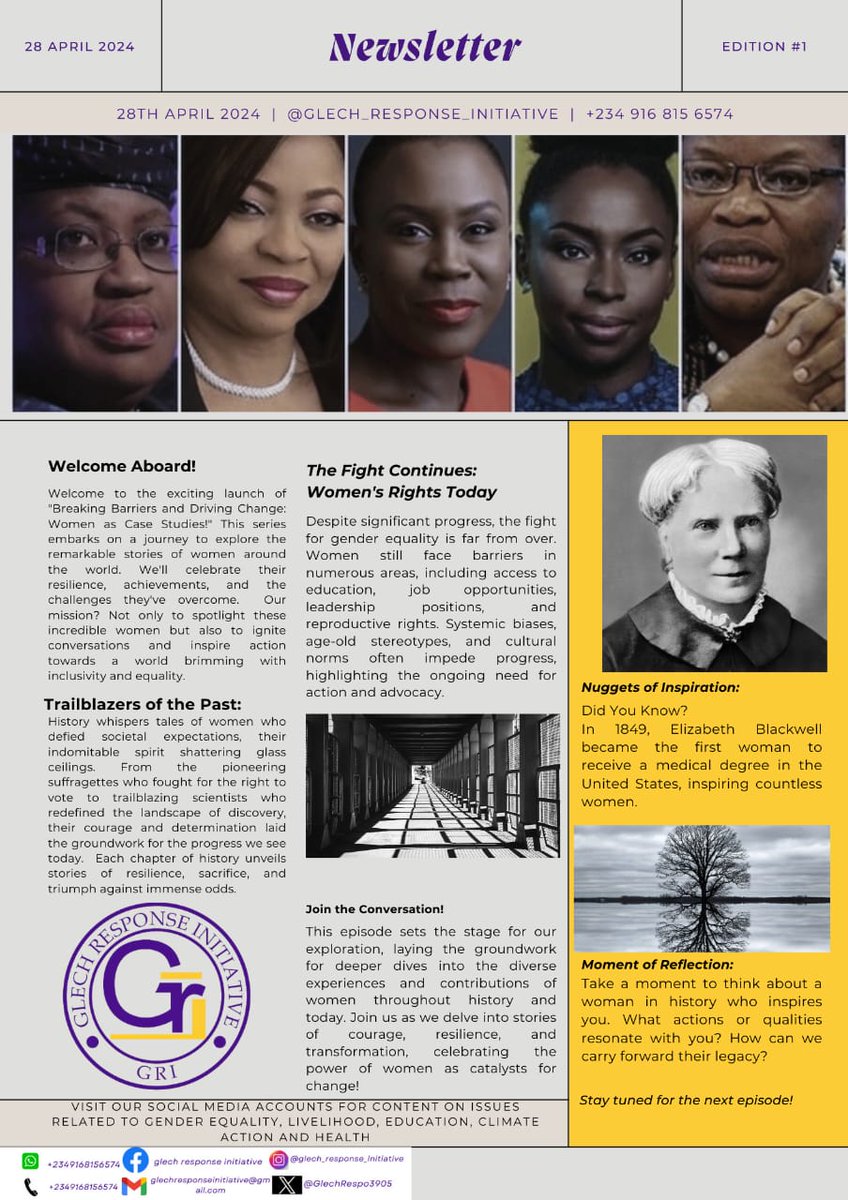 Welcome to Breaking barriers and driving change: women as case studies. 
It's going to be an interesting 7-episode series. Join us as we go on this journey. #women #womenleaders #womenleadership #episodes #series #GRI #GLECHRI