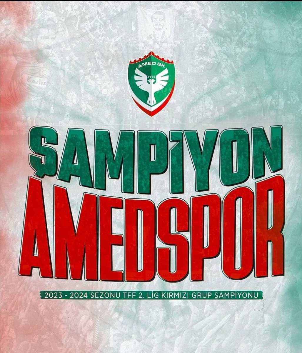 2121_fevzi's tweet photo. #Amedspor diye bir takım yoktur diyenlere daha yüksek bir sesle!

🏆ŞAMPİYON AMEDSPOR 🟢🔴 #ŞampiyonAmedspor https://t.co/0oIWMoHBS9