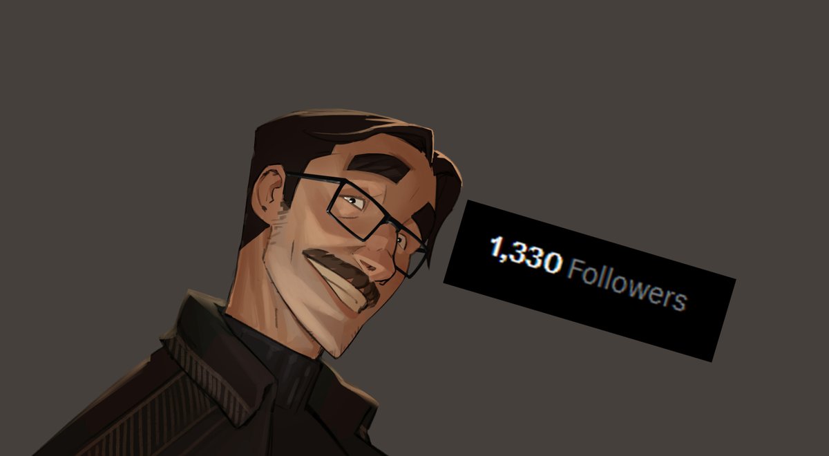 1 330 followers ! That went up in a flash I sure as hell did not see that coming Thanks to all the new followers, posts incoming, (should be) I'll also try and post sketch and mayyyyybe wips but I ain't quite sure yet