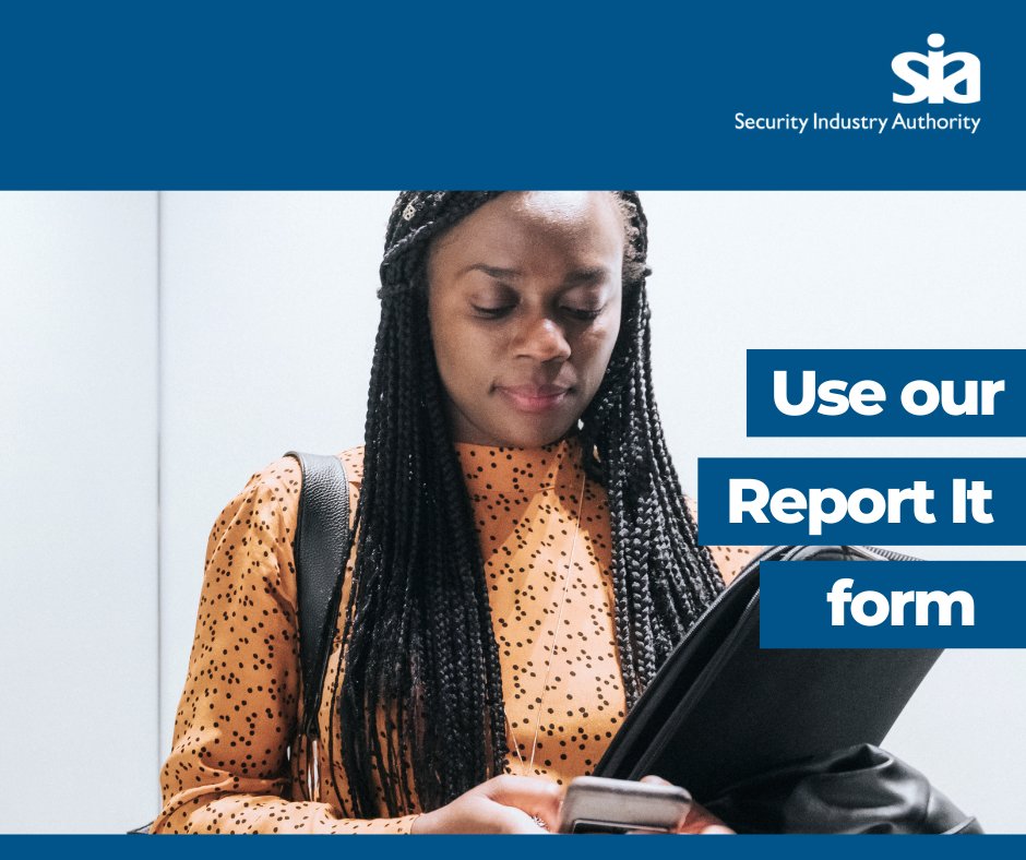 If you see or hear about someone in the private security industry committing a crime or you are concerned, we want to know. Please use our ‘Report a Crime or Concern’ web page on the link below or call Crimestoppers anonymously on 0800 555 111. orlo.uk/4rtQf #SIAInfo