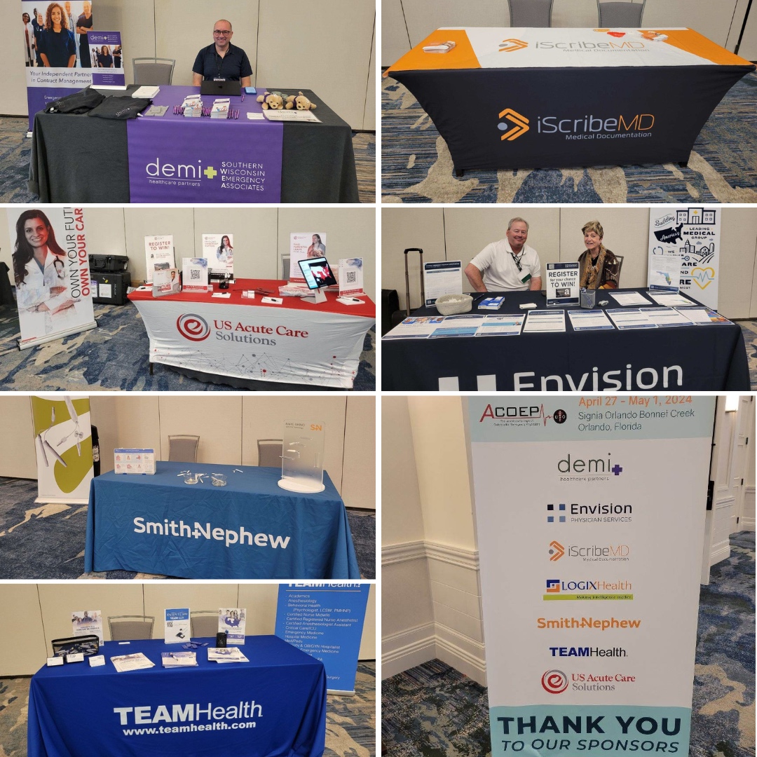 Thank you to our sponsors for all of their support! Make sure to visit them during your breaks! #ACOEP24 #ACOEPEducation #EmergencyMedicineSkills #ACOEP #EmergencyMedicine #PatientCare #Physicians #MedicalEducation