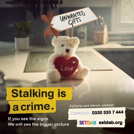 Are you receiving unwanted gifts or abusive letters in the post?

Stalking is a pattern of persistent and unwanted attention that makes you feel scared, anxious or harassed. 

For help contact Essex Compass on 0330 333 7444 or visit: orlo.uk/essex-compass_…

#StalkingAwareness
